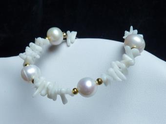 Korál bílý, perly bílé (2510)