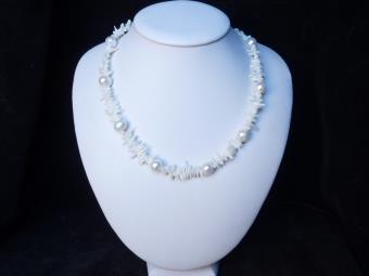 Korál bílý, perly bílé (2806)