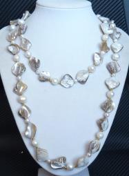 Perly bílé, perleť (2504) 120 cm